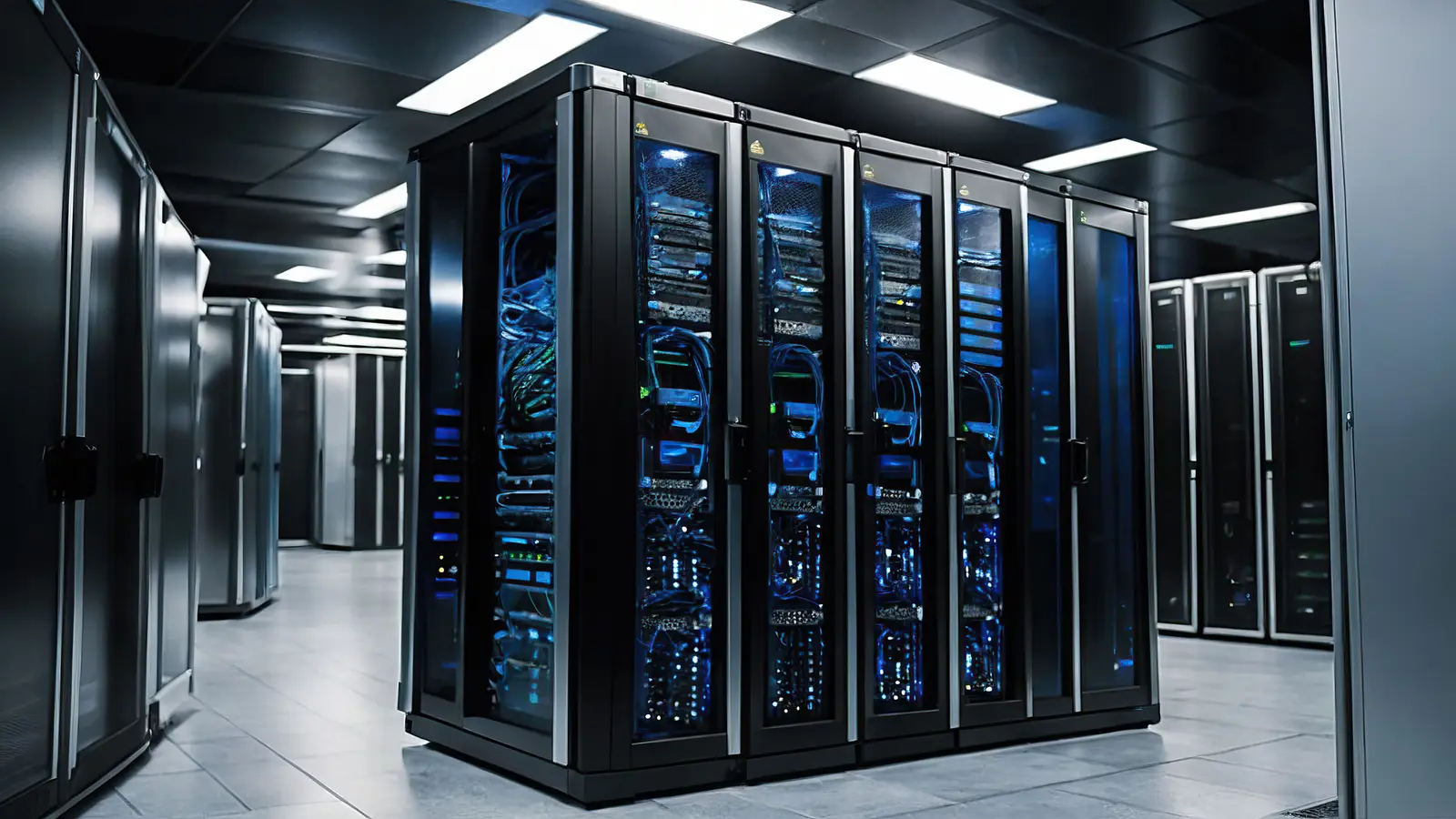 Server racks in a data center